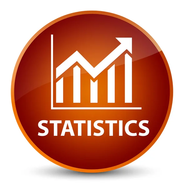 İstatistikler zarif kahverengi yuvarlak düğmesini — Stok fotoğraf