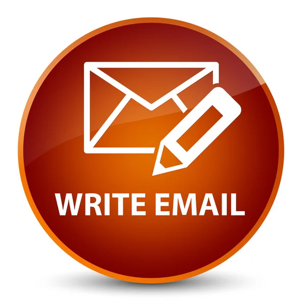 E-posta zarif kahverengi yuvarlak düğmesini yazmak — Stok fotoğraf