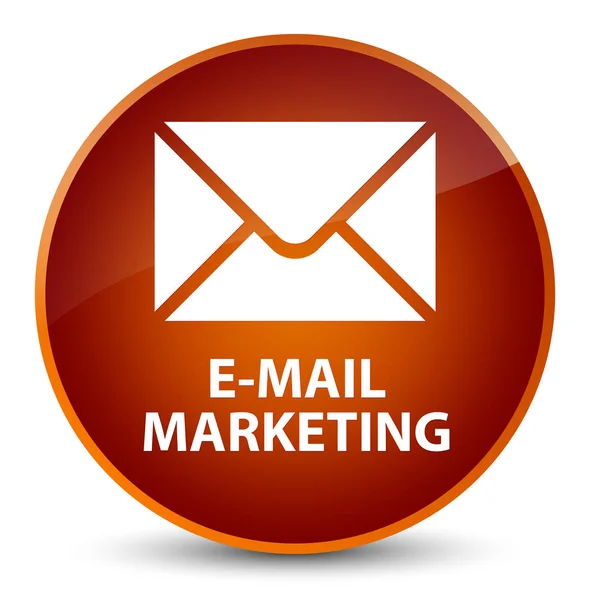 E-mail marketing elegante pulsante rotondo marrone — Foto Stock
