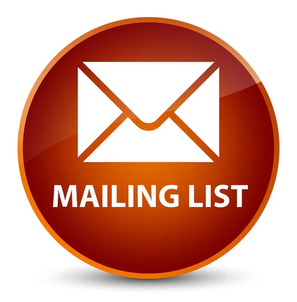 Elegante bruine ronde knop mailing lijst — Stockfoto