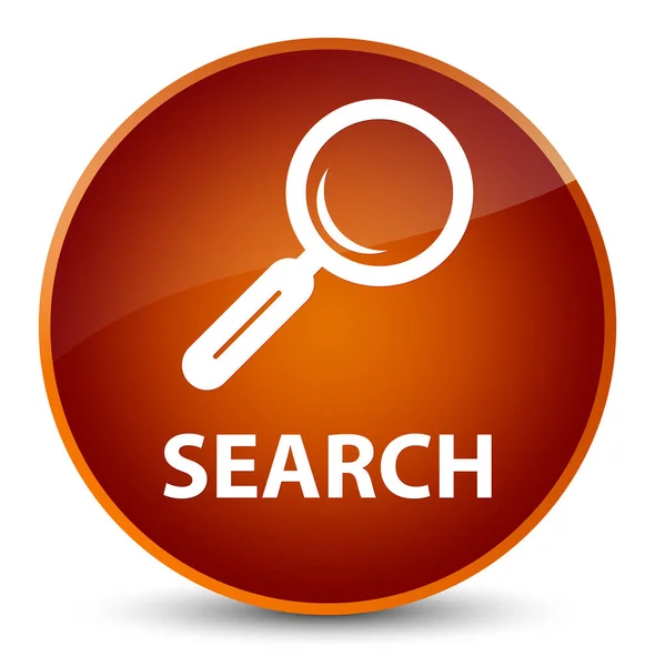 Search elegant brown round button — Stock Photo, Image