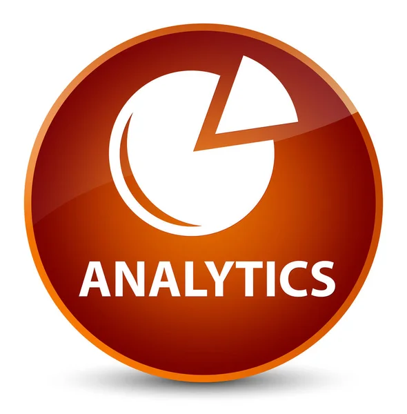 Analytics (diagram ikon) elegant brun rund knapp — Stockfoto