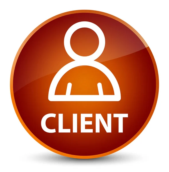 Client (Mitglied-Symbol) eleganter brauner runder Knopf — Stockfoto