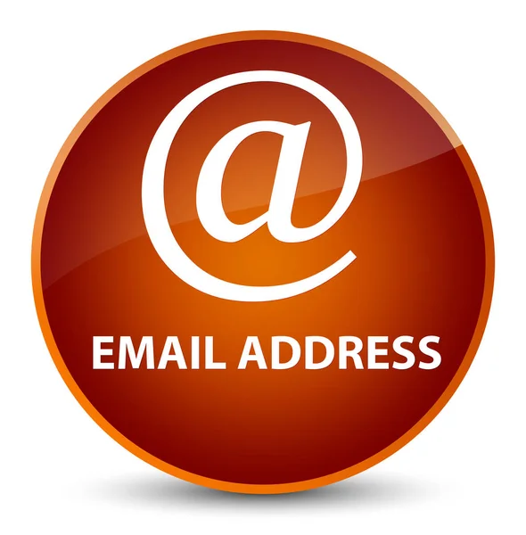 Adresse e-mail élégant bouton rond brun — Photo