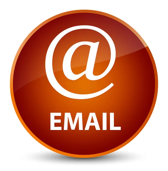 Email (ícone de endereço) botão redondo marrom elegante — Fotografia de Stock