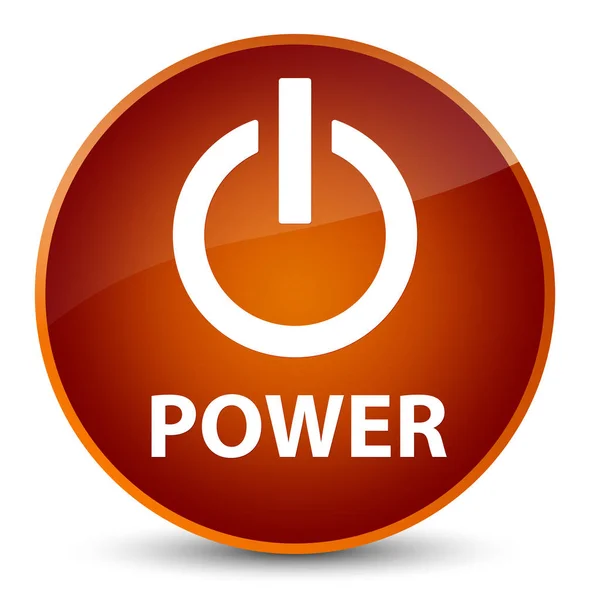 Power elegant brown round button — Stock Photo, Image