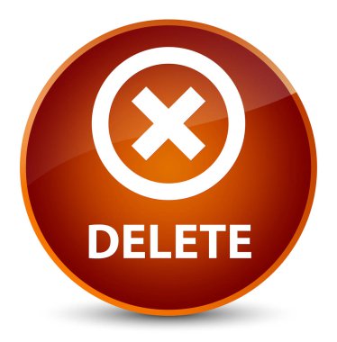 Zarif kahverengi yuvarlak düğmeyi silme