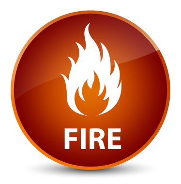 Yangın zarif kahverengi yuvarlak düğmesi