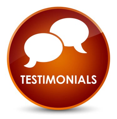 Referansları (sohbet simgesi) zarif kahverengi yuvarlak düğmesi