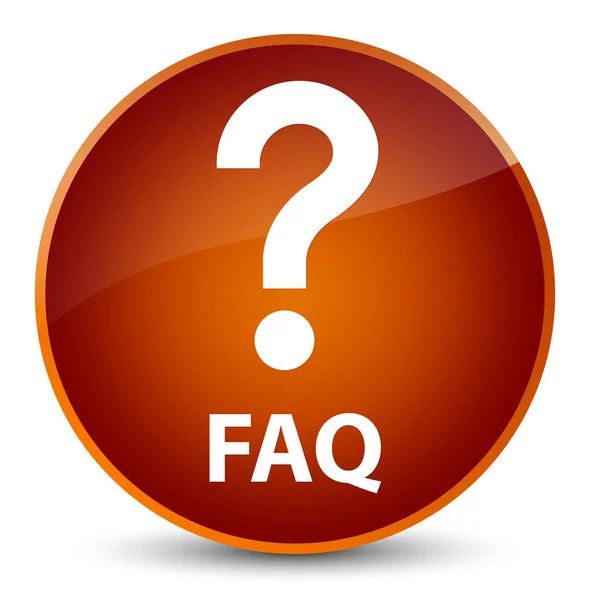 Faq (question icon) elegant brown round button — Stock Photo, Image