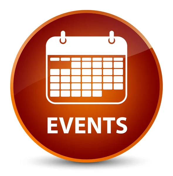Events (calendar icon) elegant brown round button