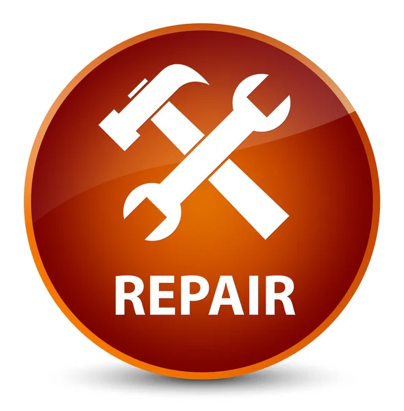 Reparación (icono de herramientas) botón redondo marrón elegante — Foto de Stock