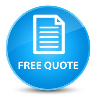 Ücretsiz fiyat teklifi (sayfa simgesi) zarif camgöbeği mavi yuvarlak düğmesi