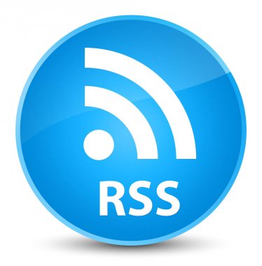 RSS zarif camgöbeği mavi yuvarlak düğmesi