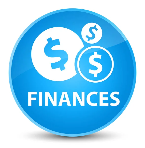 Finanzas (signo del dólar) botón redondo azul cian elegante — Foto de Stock