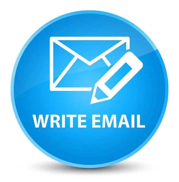 Write email elegant cyan blue round button