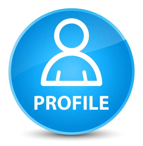 Profilo (icona utente) elegante pulsante rotondo blu ciano — Foto Stock
