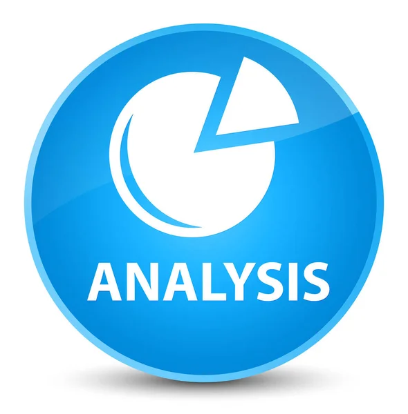 Analyse (grafiek pictogram) elegante cyaan blauw ronde knop — Stockfoto