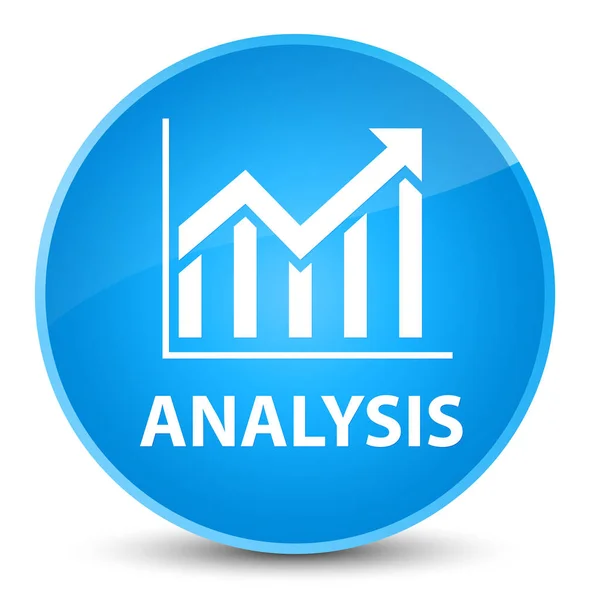 Analiz (istatistik simgesi) zarif camgöbeği mavi yuvarlak düğmesi — Stok fotoğraf