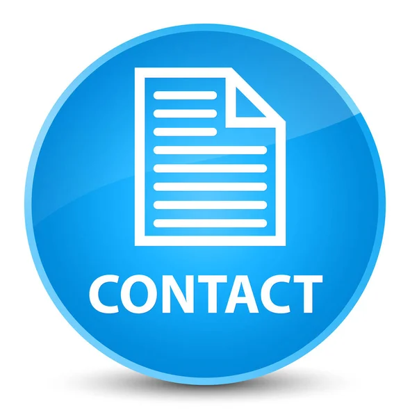 Contacto (icono de página) botón redondo azul cian elegante —  Fotos de Stock