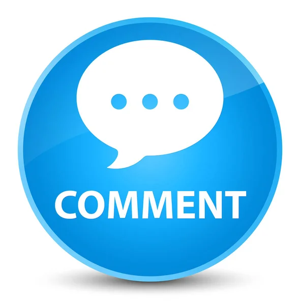 Comment (conversation icon) elegant cyan blue round button — Stock Photo, Image