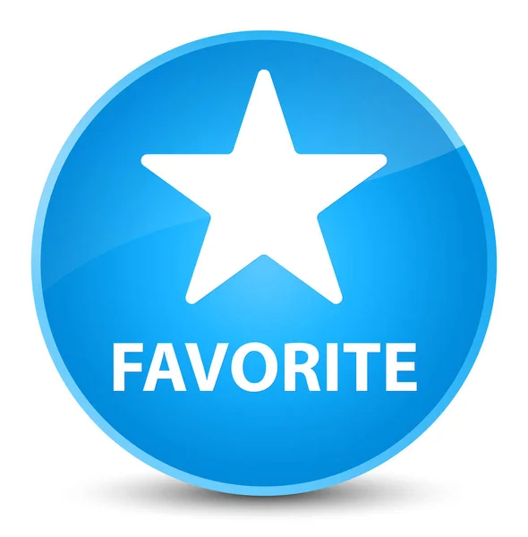 Favorito (ícone estrela) botão redondo azul ciano elegante — Fotografia de Stock