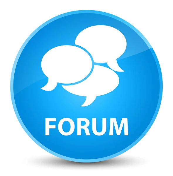 Forum (comments icon) elegant cyan blue round button