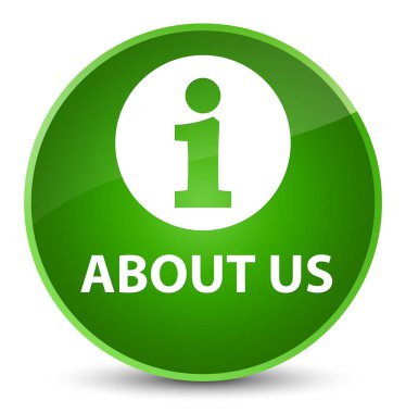 Hakkımızda zarif yeşil yuvarlak düğmesi