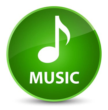 Müzik zarif yeşil yuvarlak düğmesi
