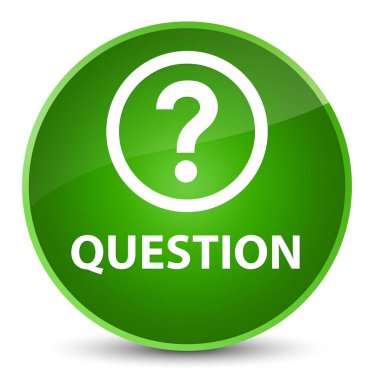 Soru zarif yeşil yuvarlak düğmesi