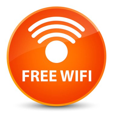 Ücretsiz Wi-Fi zarif turuncu yuvarlak düğmesine