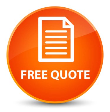 Ücretsiz fiyat teklifi (sayfa simgesi) zarif turuncu yuvarlak düğmesi