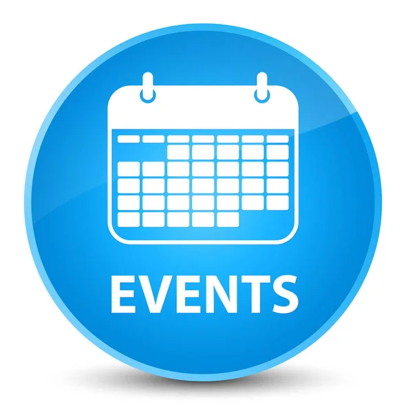 Events (calendar icon) elegant cyan blue round button — Stock Photo, Image
