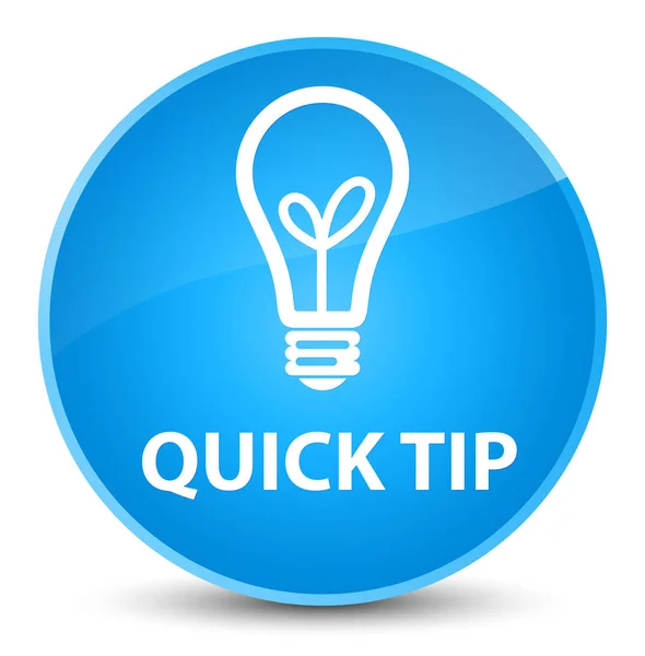 Quick tip (bulb icon) elegant cyan blue round button