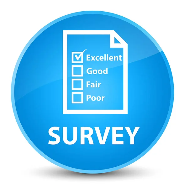 Survey (questionnaire icon) elegant cyan blue round button