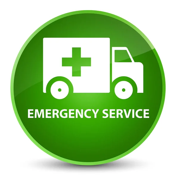 Servicio de emergencia elegante botón redondo verde — Foto de Stock