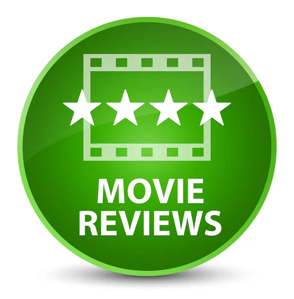 Movie reviews elegant green round button — Stock Photo, Image