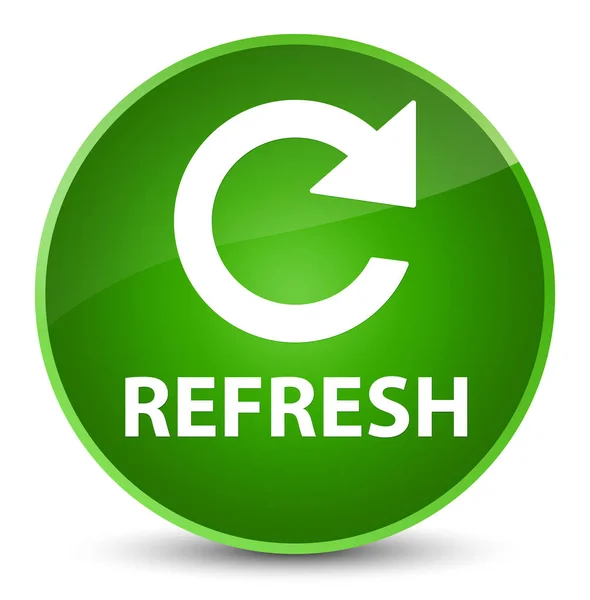 Refresh (rotate arrow icon) elegant green round button — Stock Photo, Image