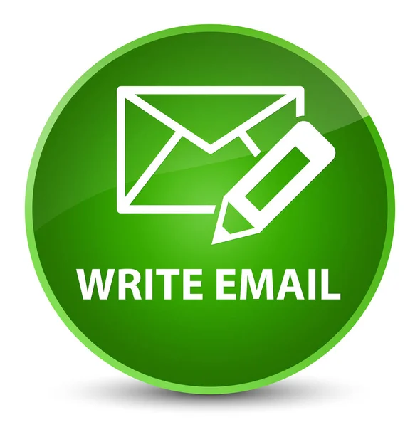 E-posta zarif yeşil yuvarlak düğmesini yazmak — Stok fotoğraf