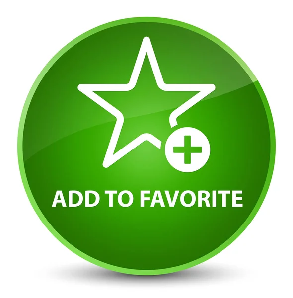 Ajouter au favori élégant bouton rond vert — Photo