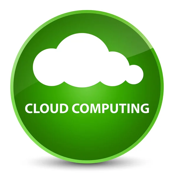Cloud computing elegante botón redondo verde — Foto de Stock