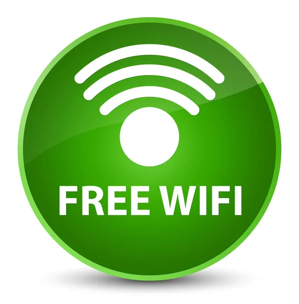 Free wifi elegant green round button — Stock Photo, Image
