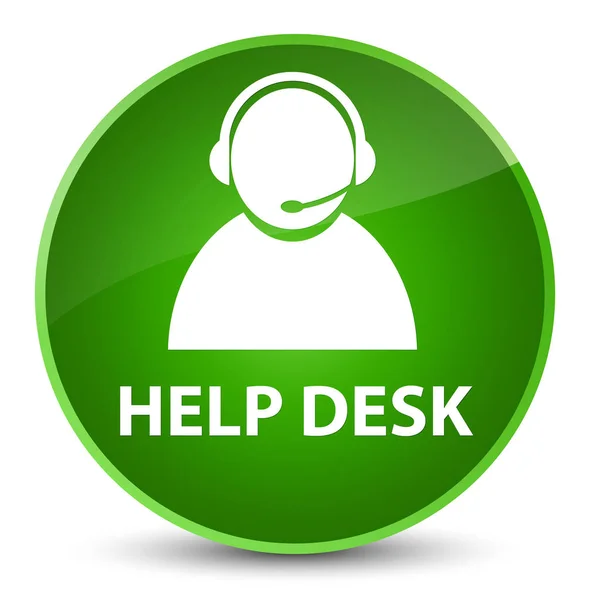 Help desk (icône du service à la clientèle) élégant bouton rond vert — Photo