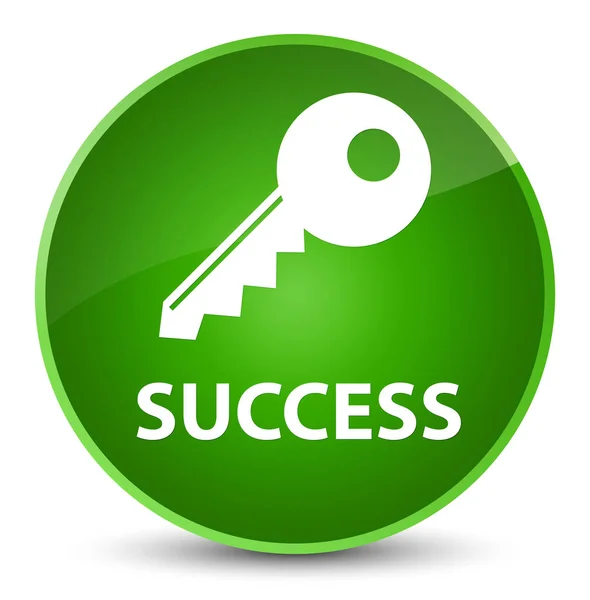 Éxito (icono clave) botón redondo verde elegante —  Fotos de Stock
