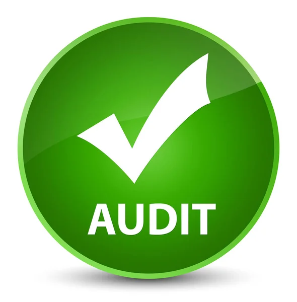Auditoría (validar icono) botón redondo verde elegante — Foto de Stock