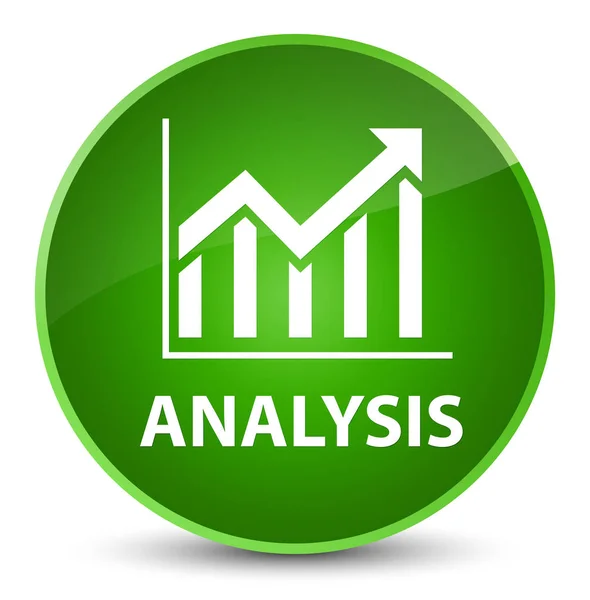 分析 （统计图标） 优雅的绿色圆按钮 — 图库照片