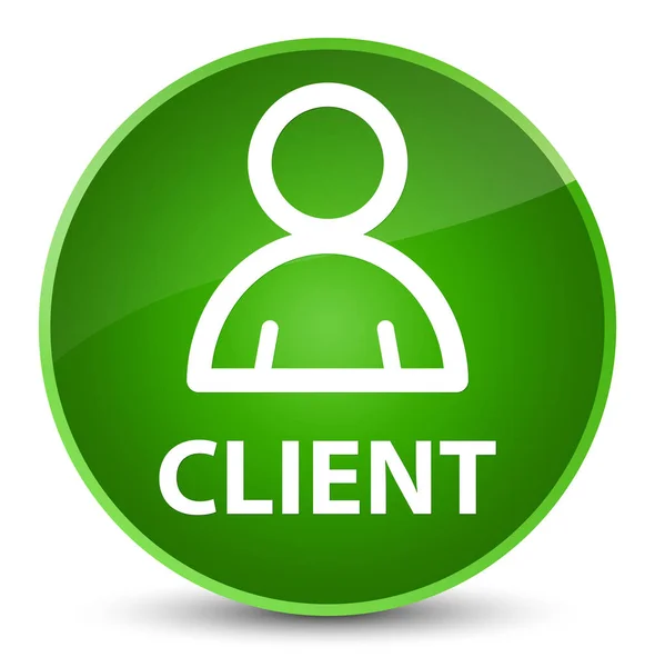 Cliente (icono del miembro) botón redondo verde elegante — Foto de Stock
