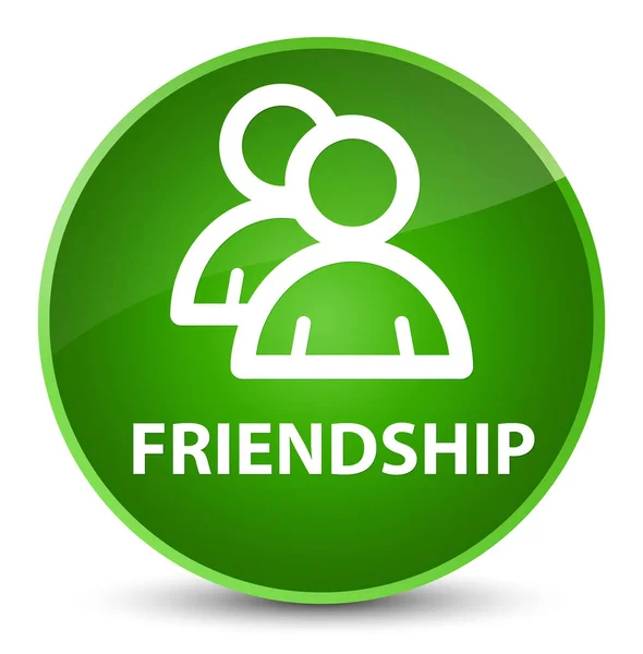 Дружба (икона группы) элегантная зеленая круглая кнопка — стоковое фото