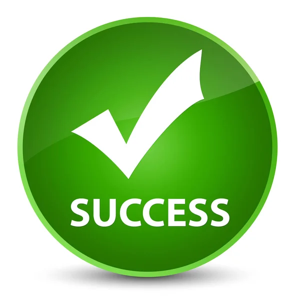 Úspěch (ověření ikonu) elegantní zelené kulaté tlačítko — Stock fotografie