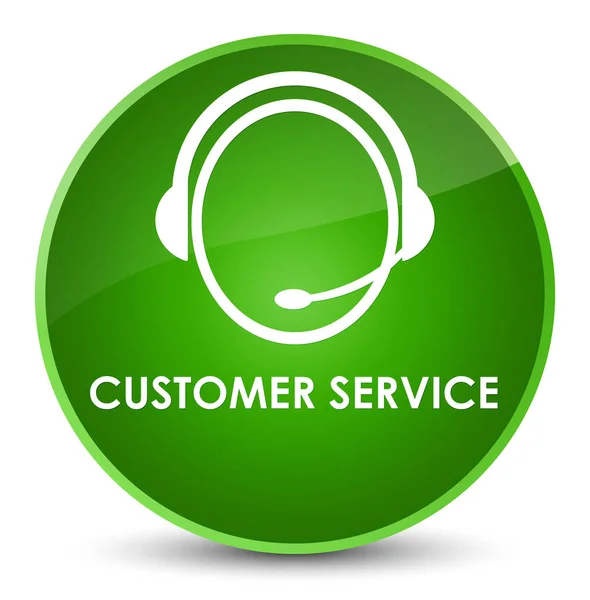 Customer service (pictogram van de zorg van de klant) elegante groene ronde knop — Stockfoto